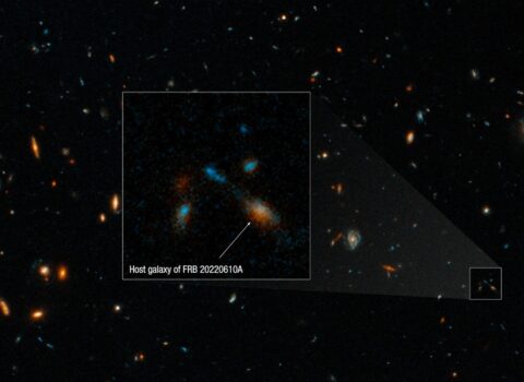 ‘Blob-like’ home of farthest-known fast radio burst is collection of seven galaxies