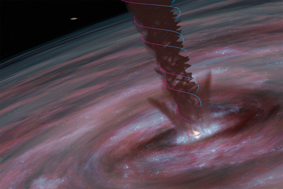 Dense, swirling winds help supermassive black holes grow
