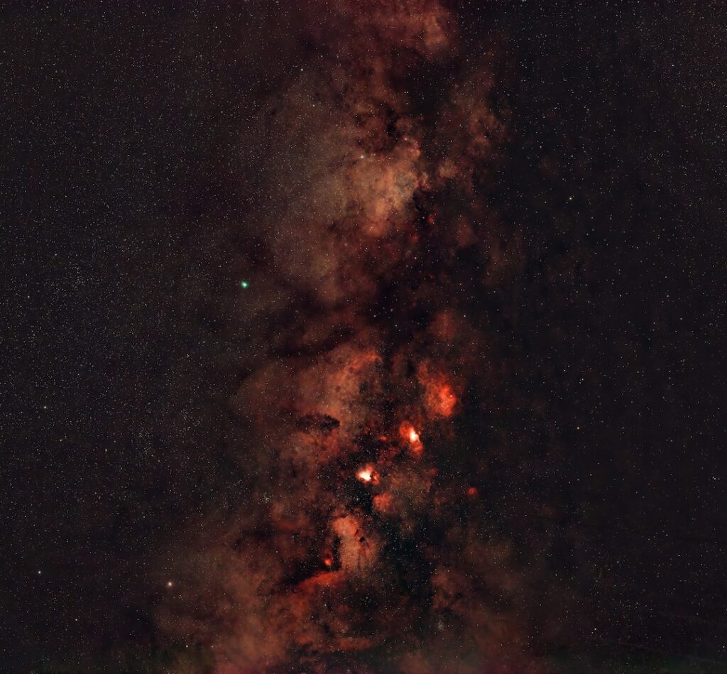 Comet SWAN and the Core of the Milky Way